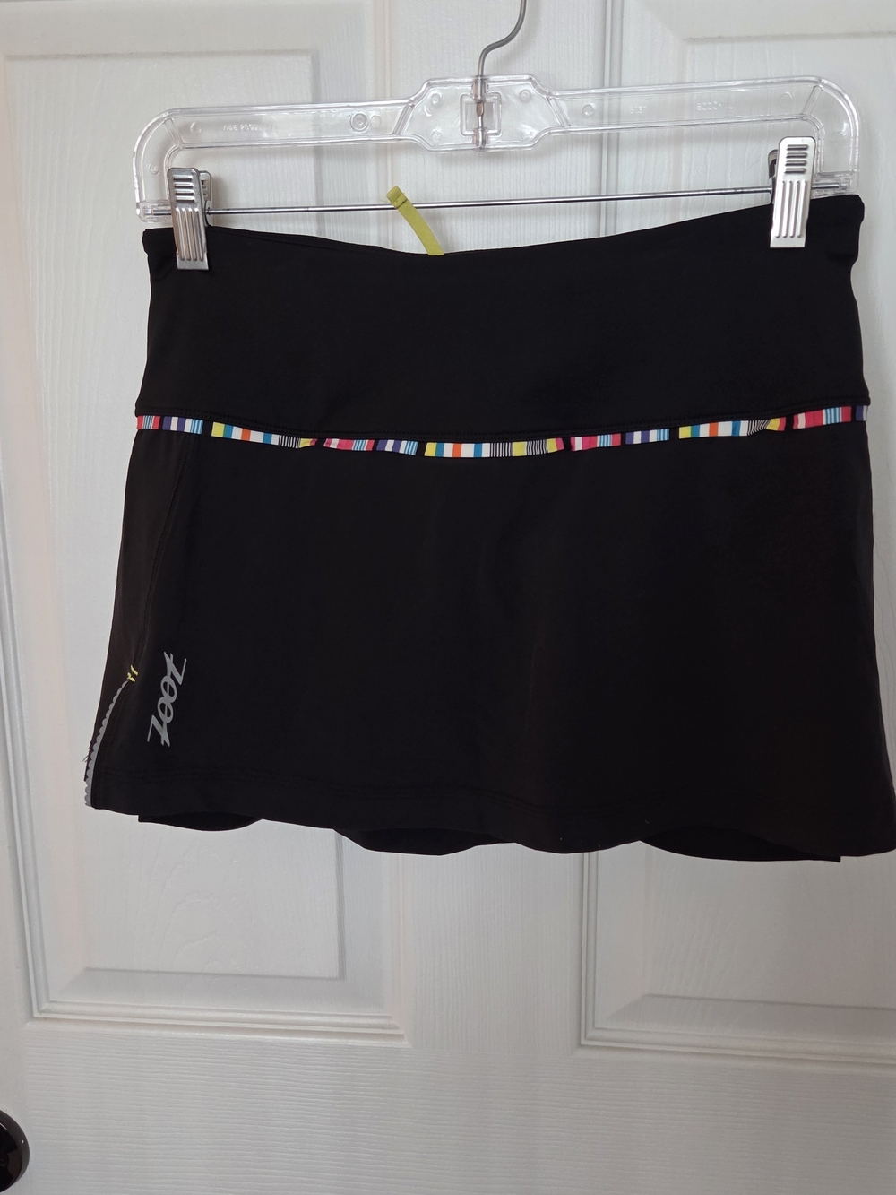 Zoot Women’s Black Athletic Skort with Multicolor Trim, XS